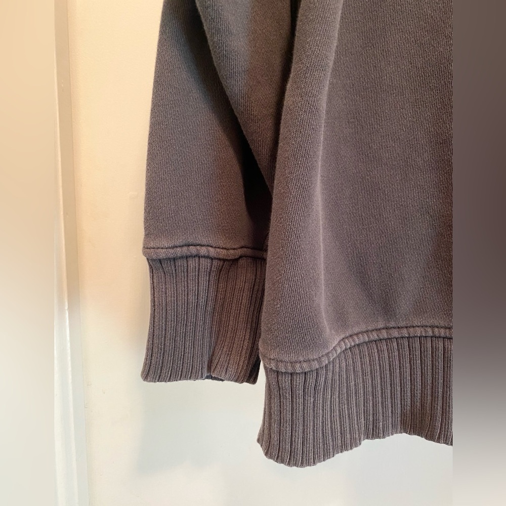 Aerie down to earth sweatshirt Size Small Quarter Zip Charcoal Grey Athleisure - Picture 6 of 10